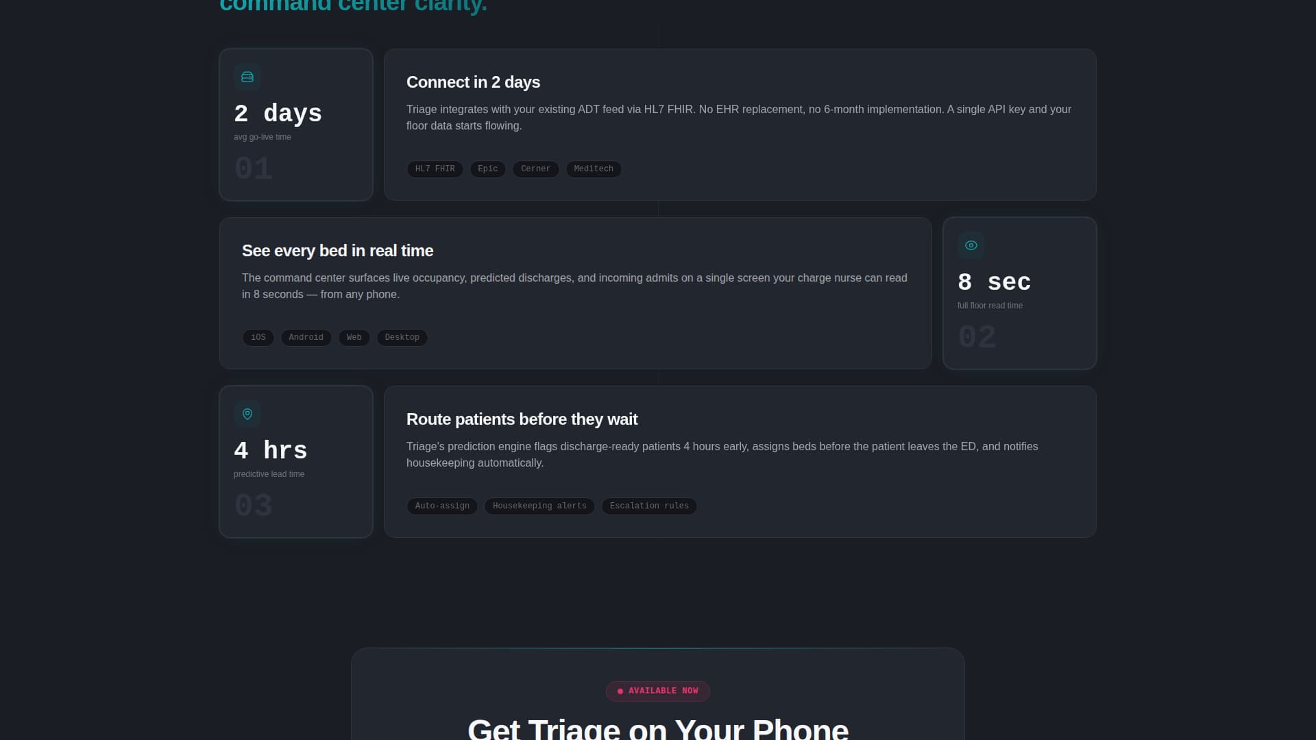 Triage - Realtime Patient Management Landing Page Template