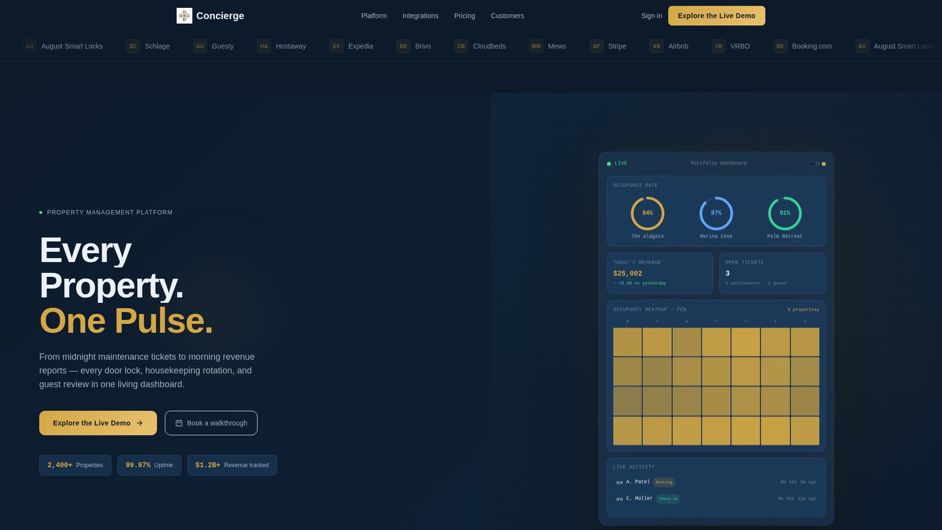 Lodge — Upscale Hospitality Landing Page Template