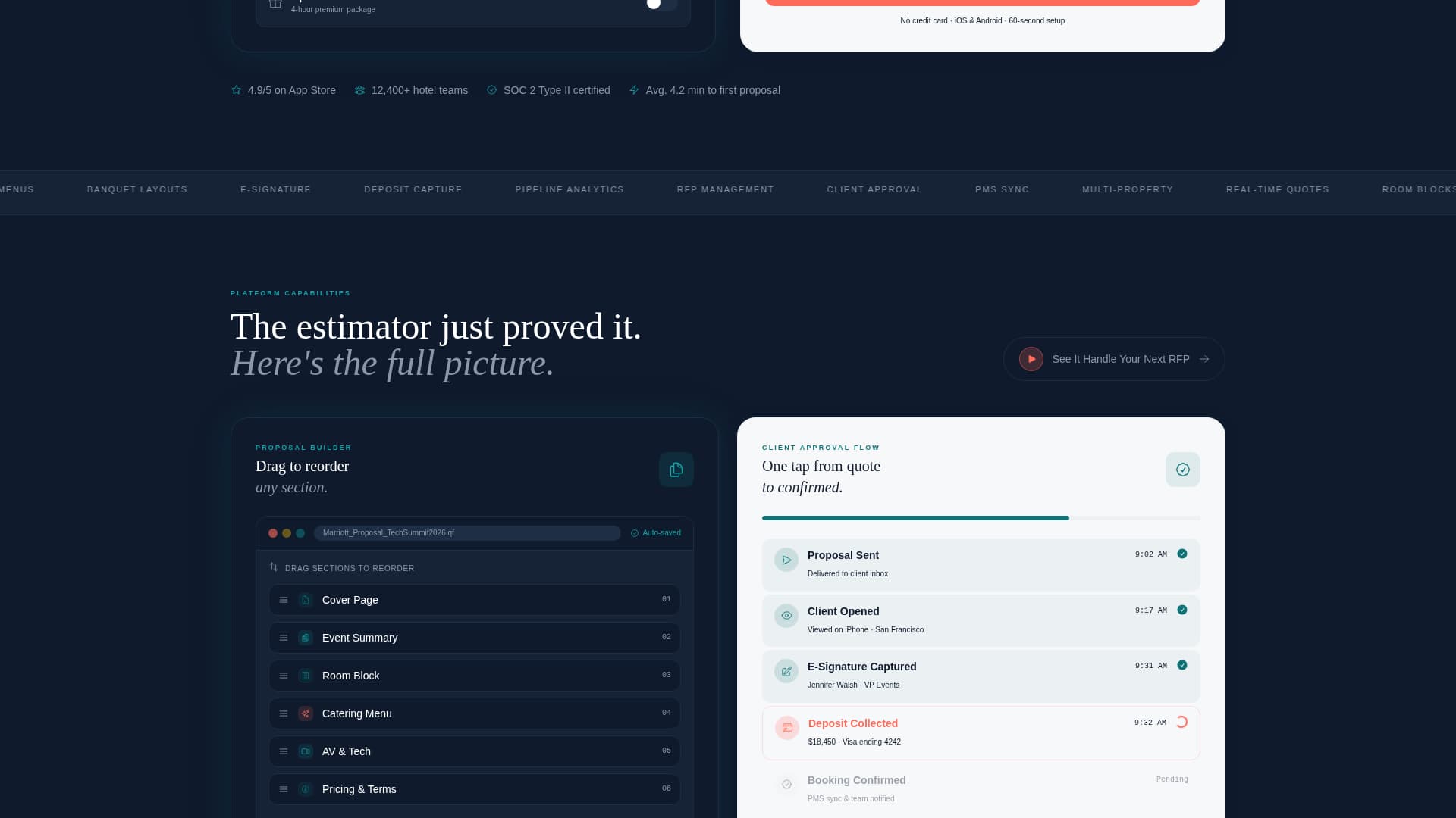 Quoteflow - Powerful Hospitality Landing Page Template