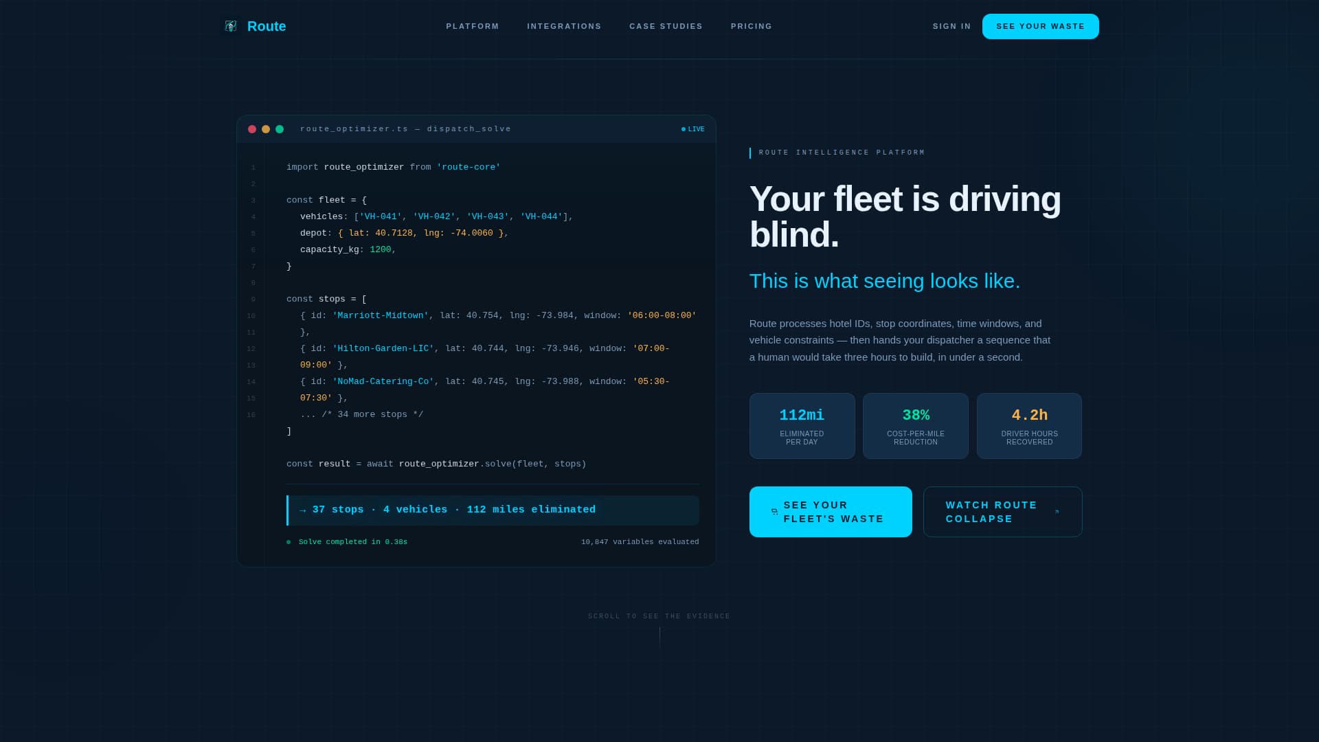 Routesync - Intelligent Hospitality Landing Page Template