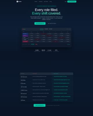 Roster - Seamless Scheduling Landing Page Template