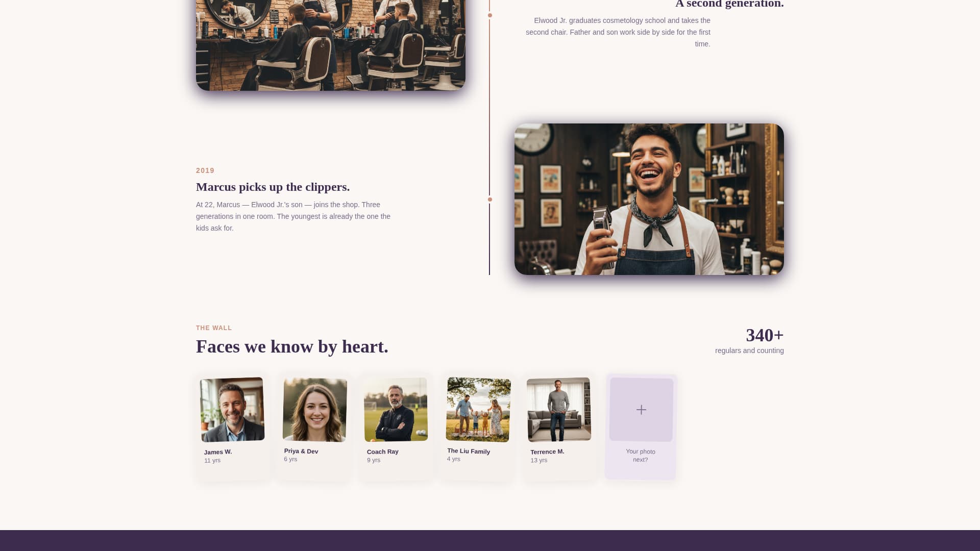 Family-Owned Business Booking Website Template