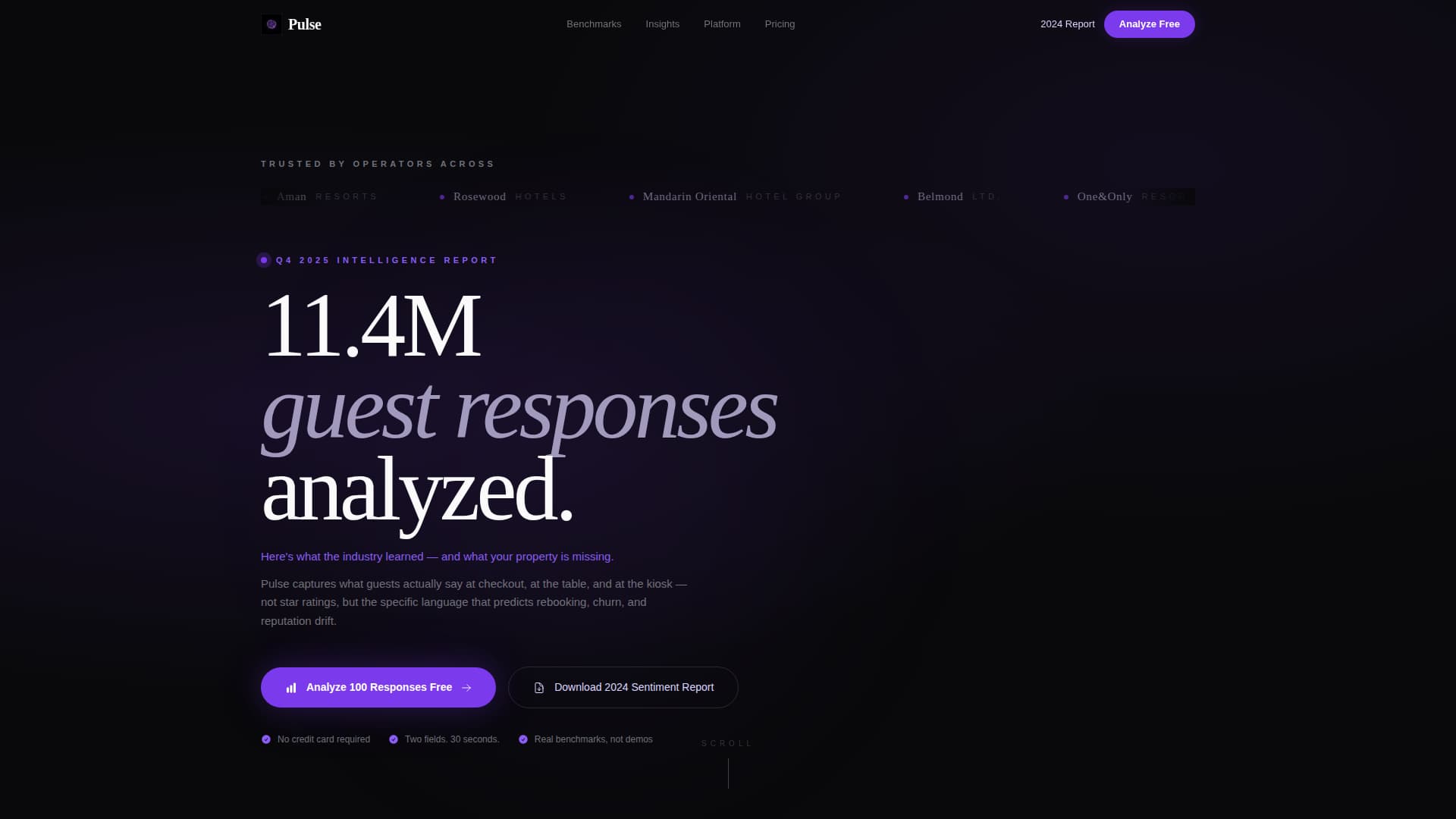 Pulse - Powerful Hospitality Landing Page Template