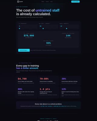 Upskill - Adaptive Hospitality Training Landing Page Template