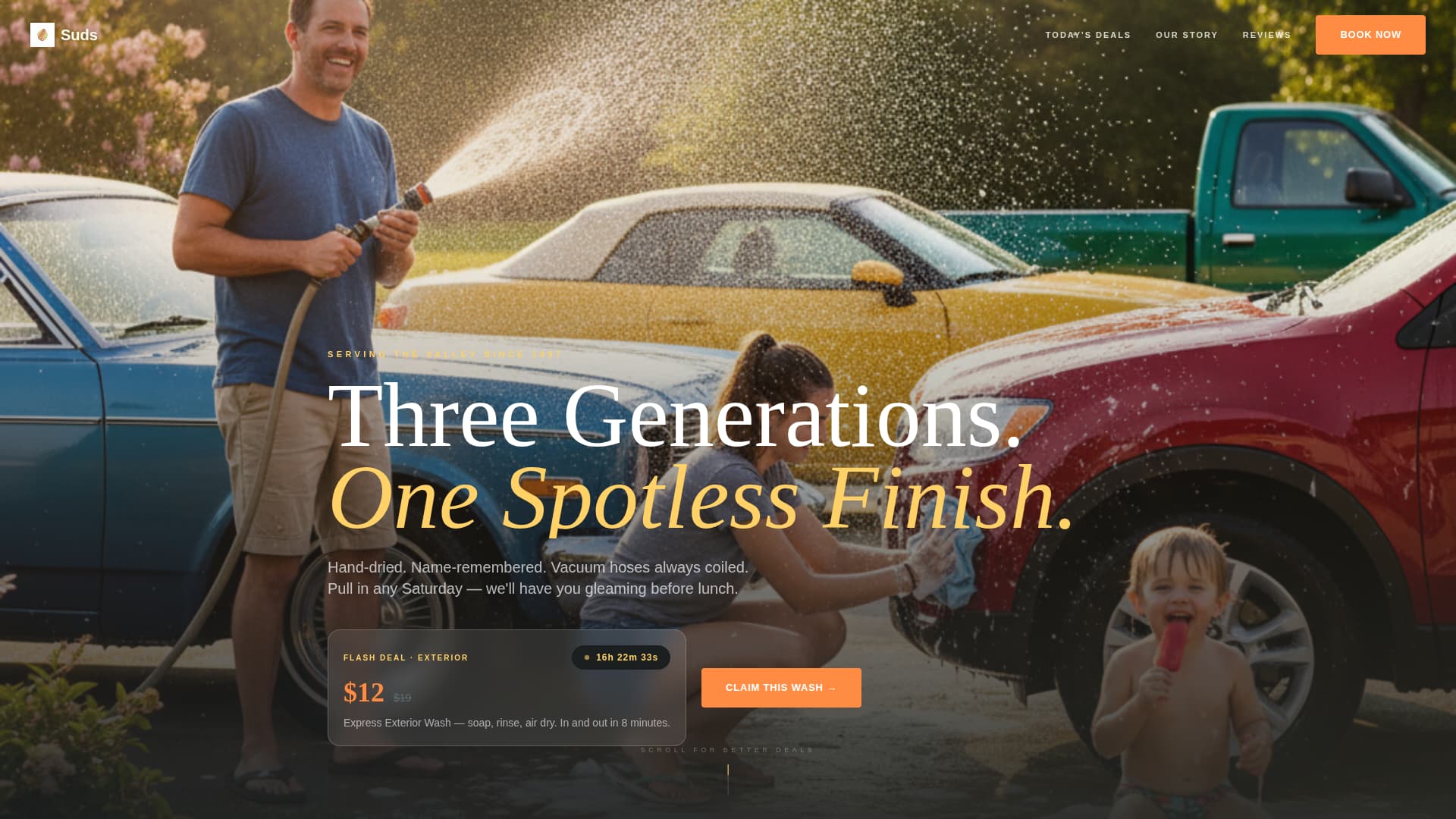 Family-Owned Business Specialist Booking Website Template