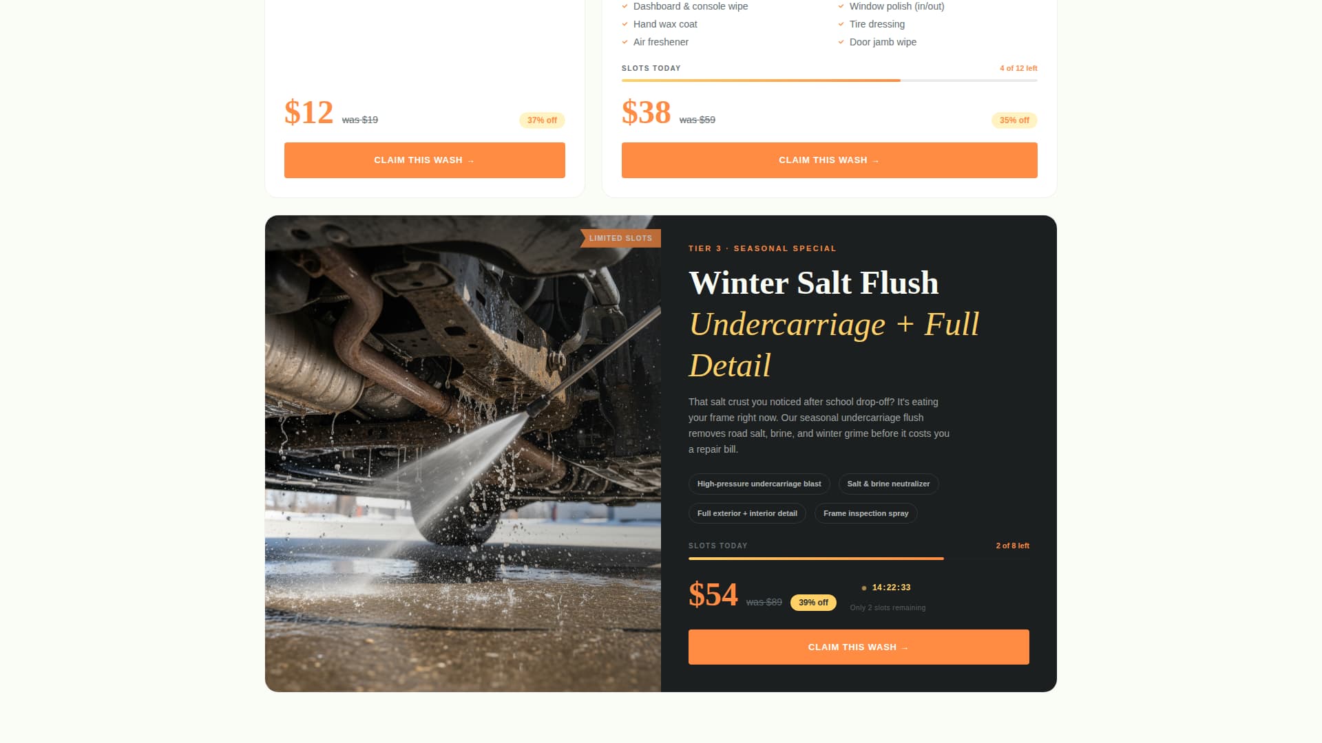 Family-Owned Business Specialist Booking Website Template