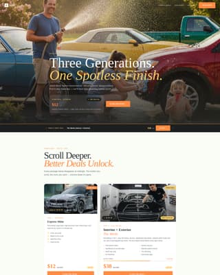 Family-Owned Business Specialist Booking Website Template