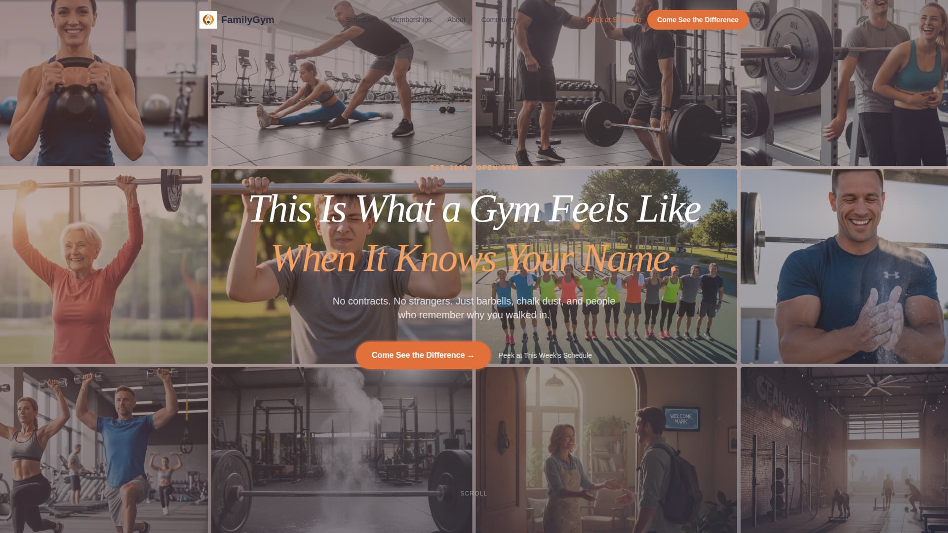 Familygym - Warm Fitness Landing Page Template