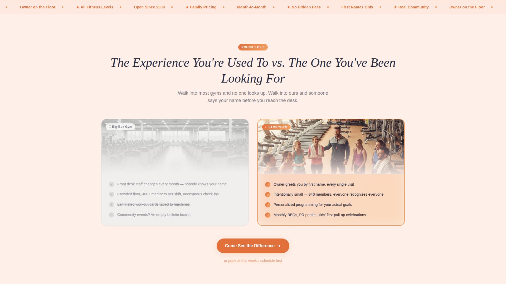 Familygym - Warm Fitness Landing Page Template