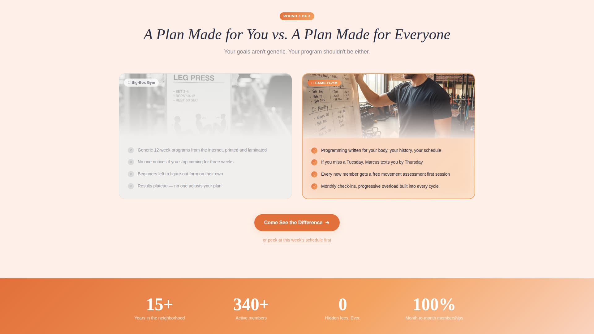 Familygym - Warm Fitness Landing Page Template