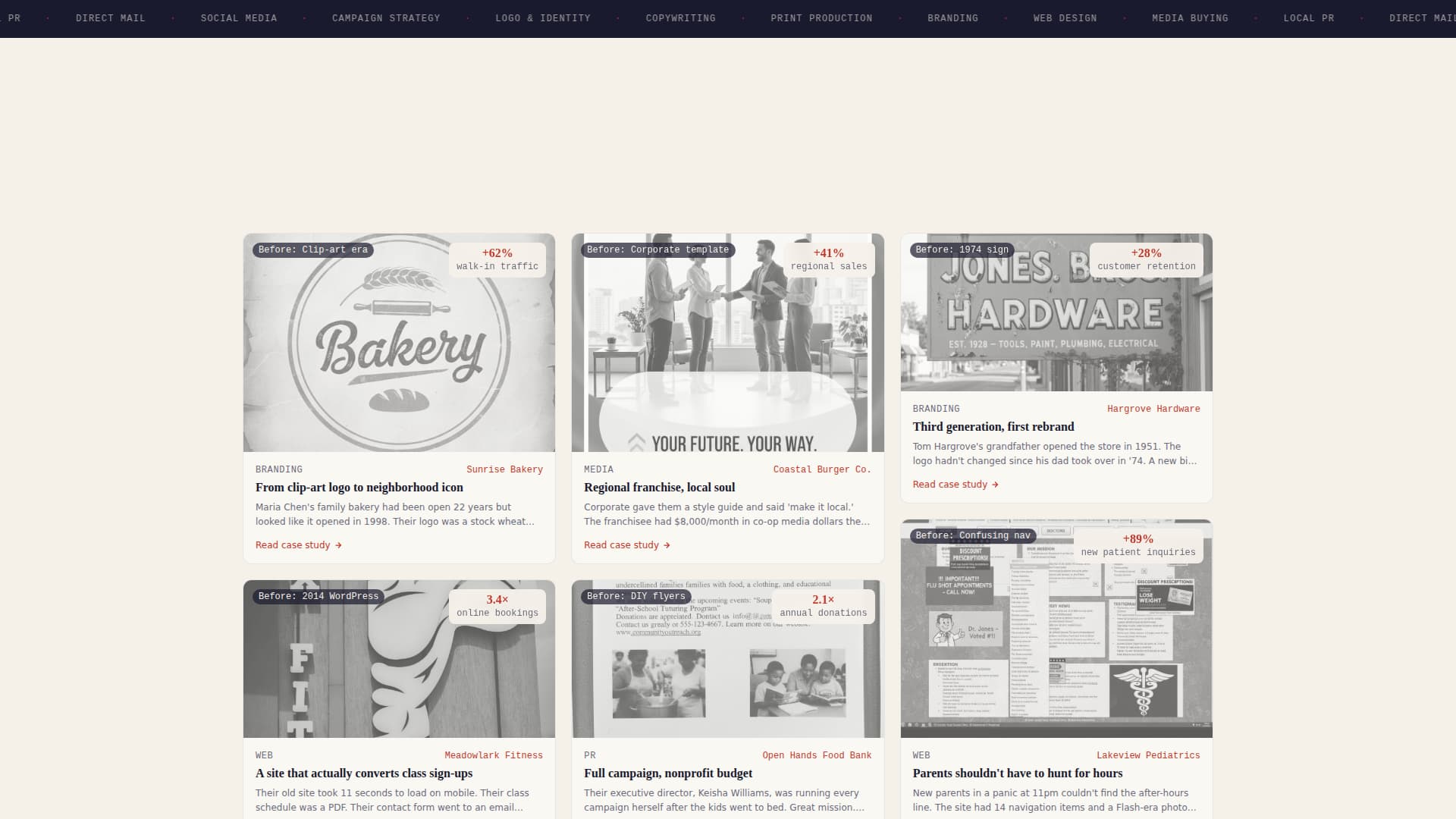 Family-Owned Business Portfolio Website Template