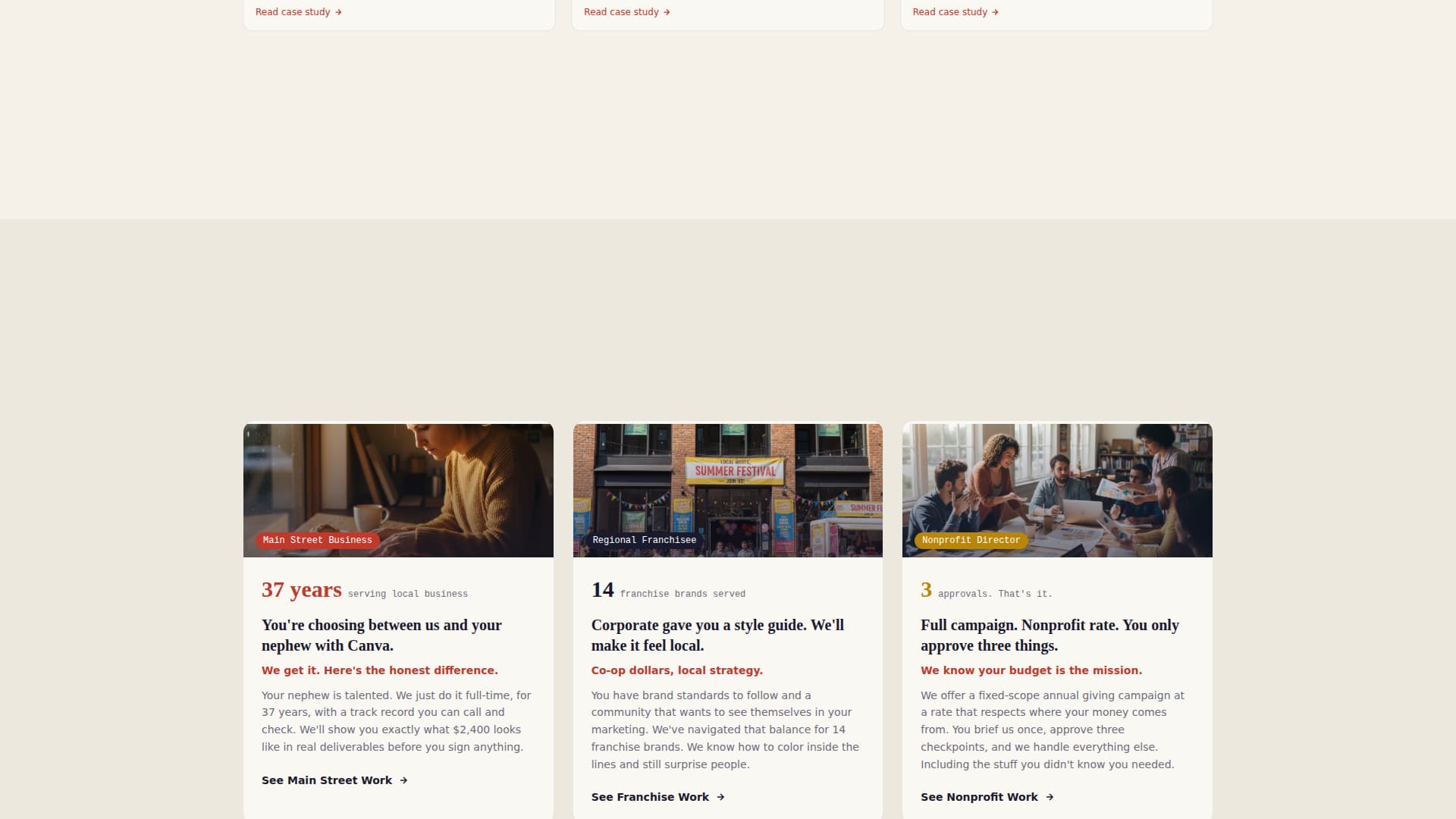 Family-Owned Business Portfolio Website Template