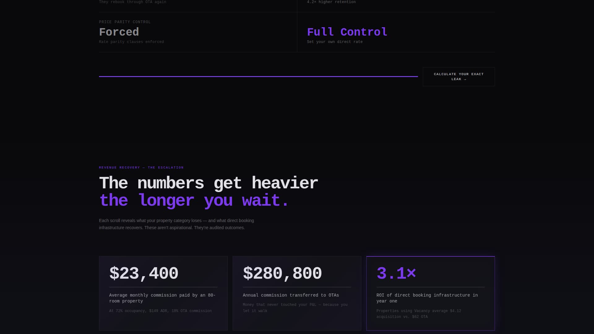 Vacancy - Brutalist Hotel Landing Page Template