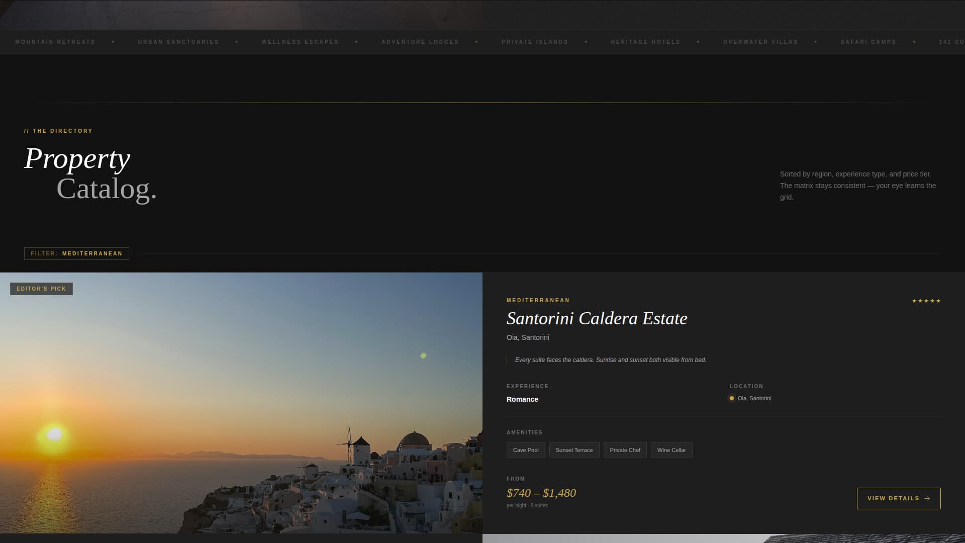 Portfolio - Elegant Resort Landing Page Template