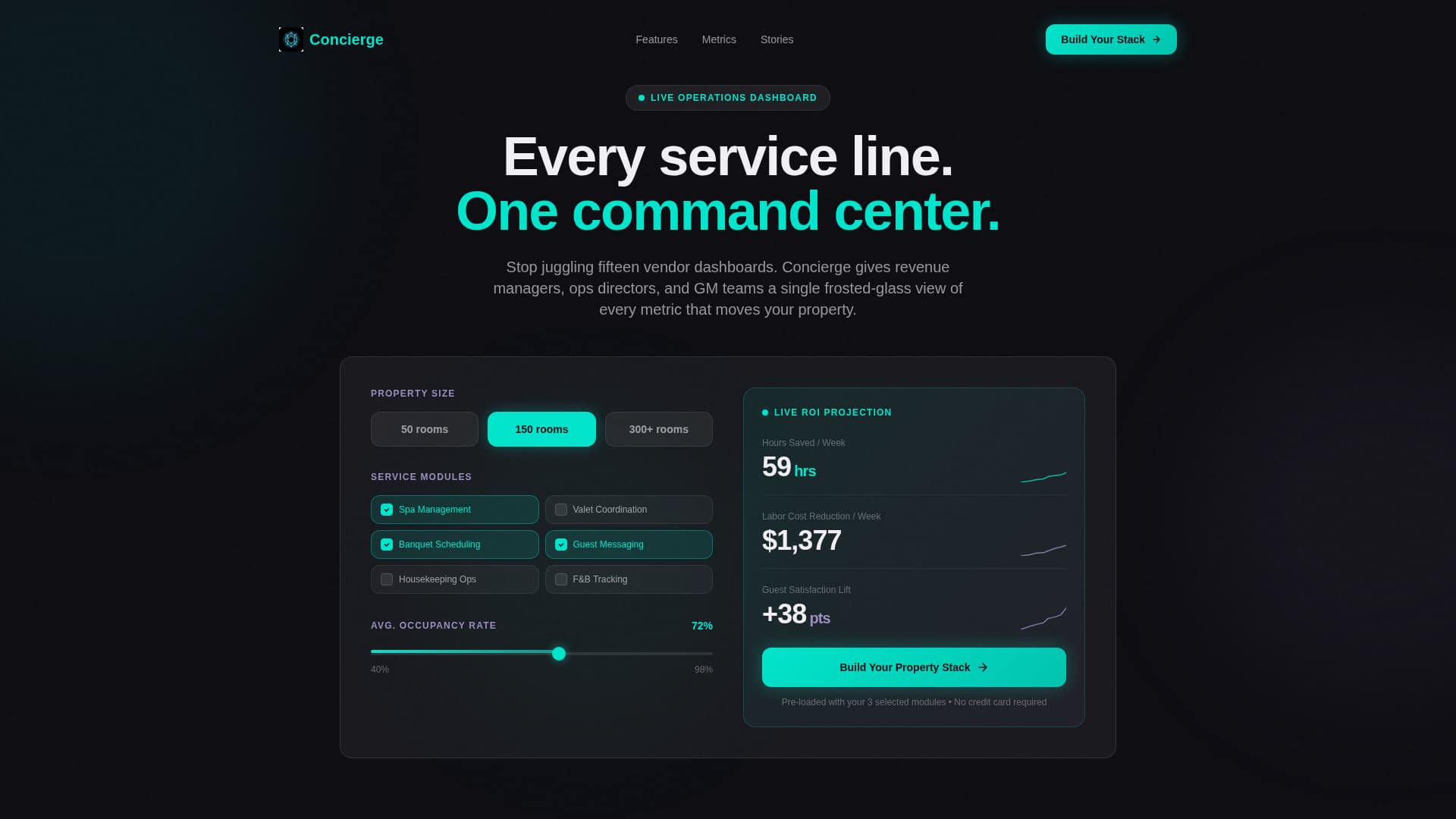 Concierge - Powerful Hotel Resort Landing Page Template