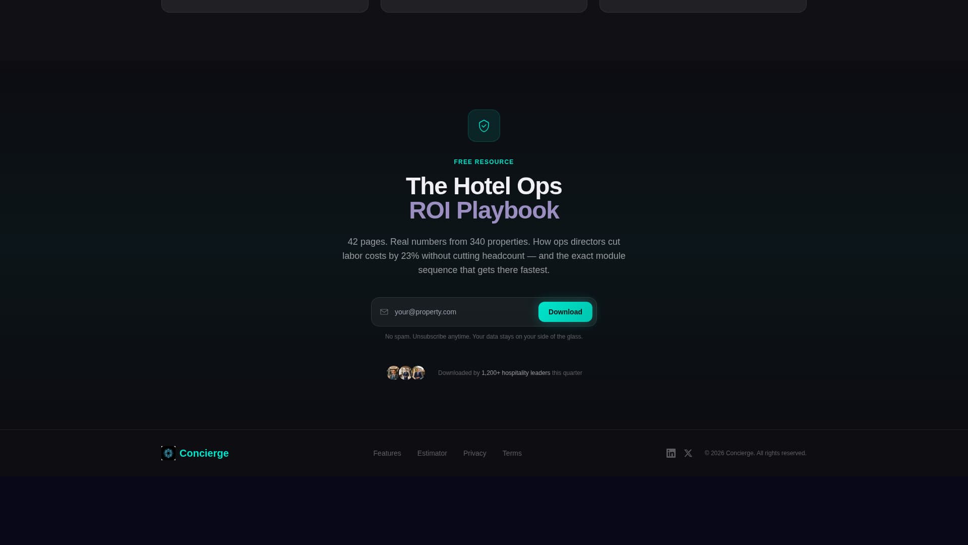 Concierge - Powerful Hotel Resort Landing Page Template
