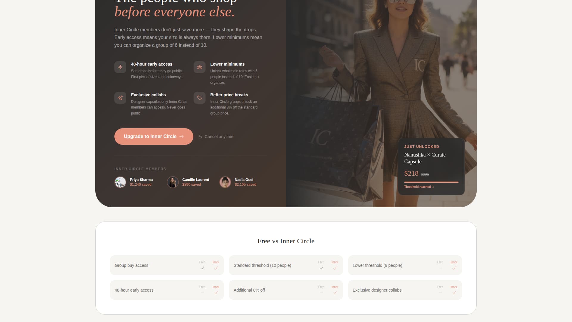 Fashion E-Commerce Pricing Website Template