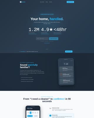 Sparkle - Vetted Cleaning Landing Page Template