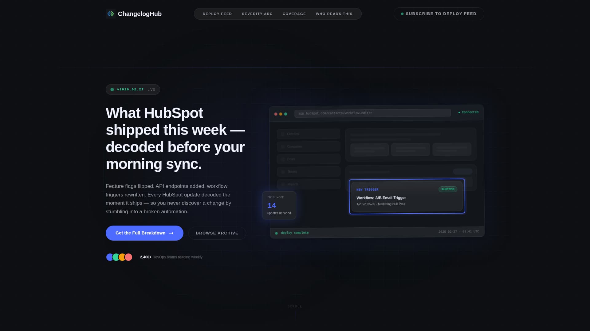 Changelog - Velocity HubSpot Landing Page Template