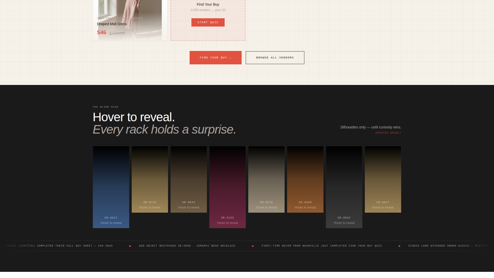 Showroom - Curated Wholesale Landing Page Template