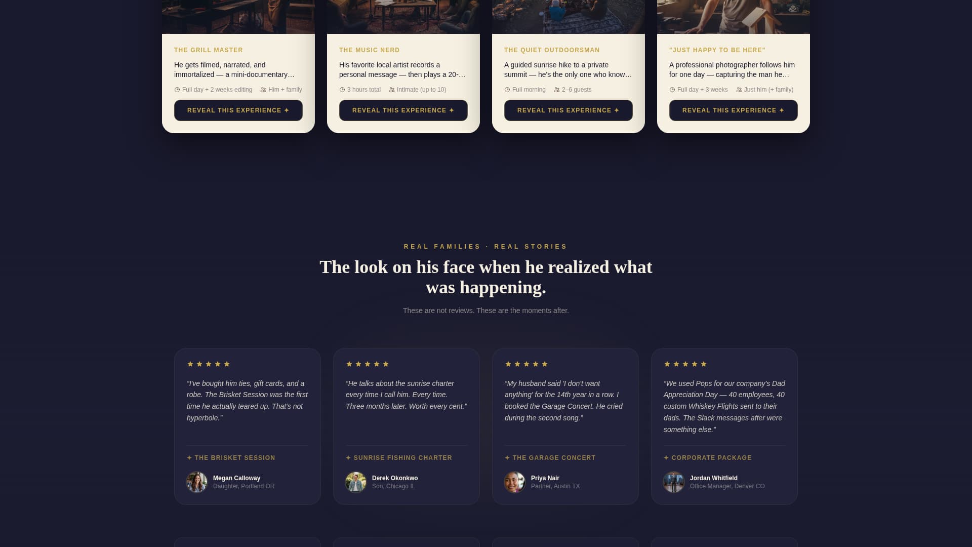 Father's Day Business Booking Website Template
