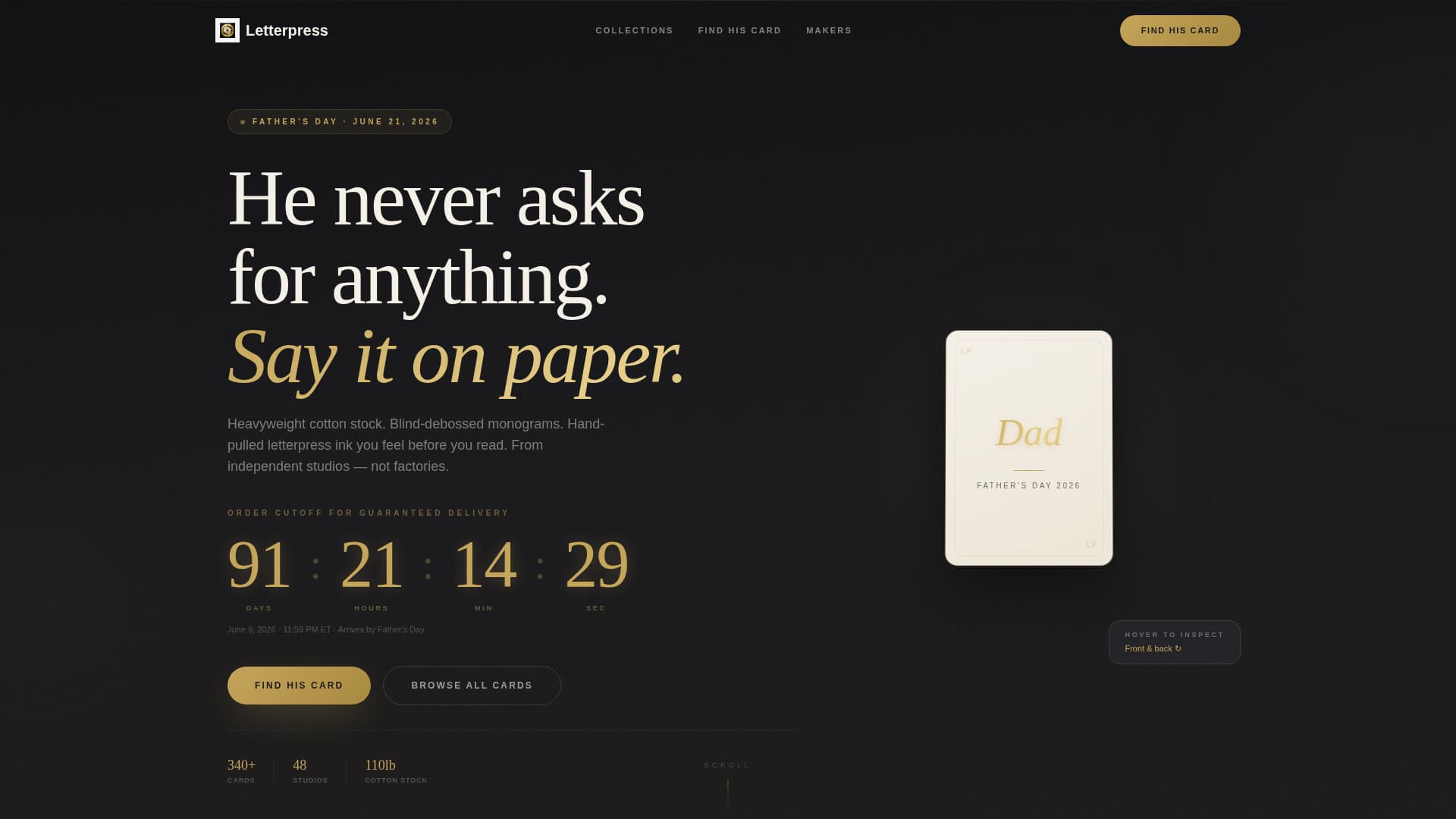 Father's Day Business Specialist Professional Website Template