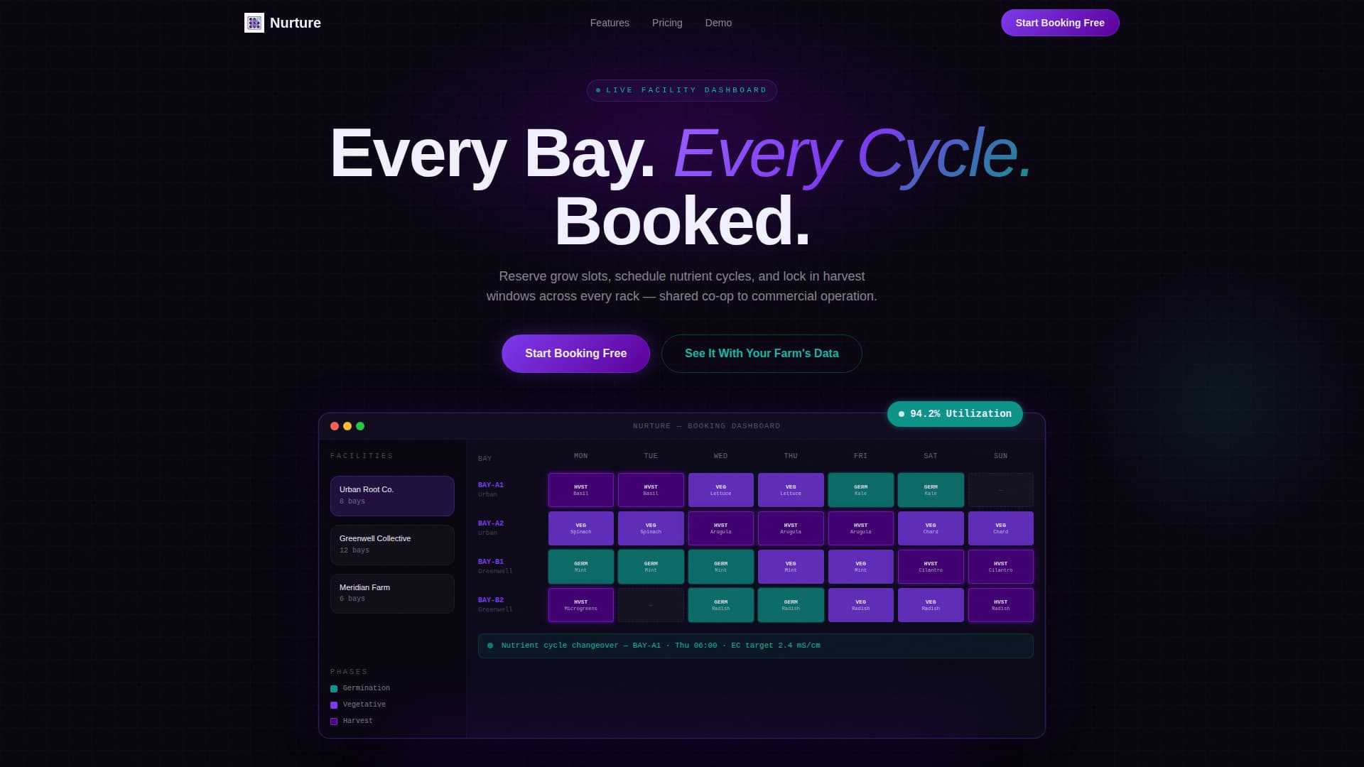 Nurture - Powerful Hydroponics Landing Page Template