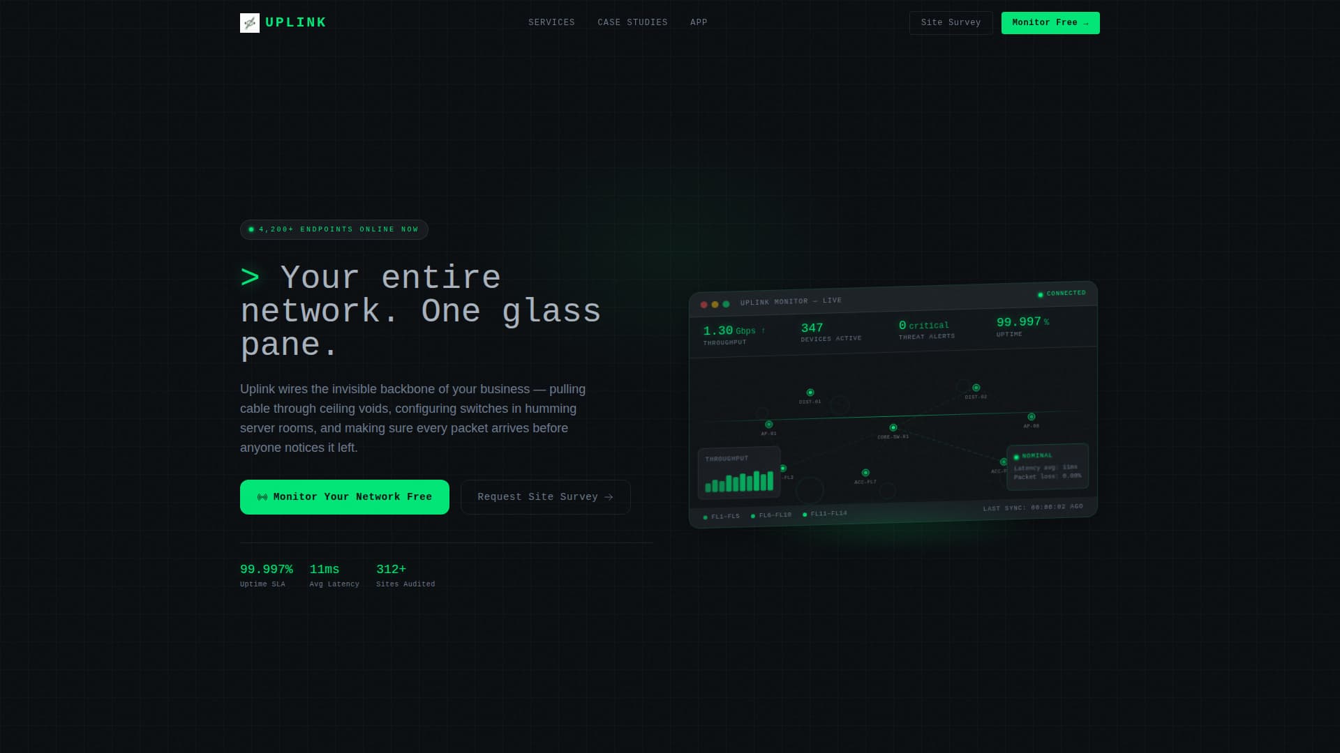 Uplink - Powerful Networking Landing Page Template