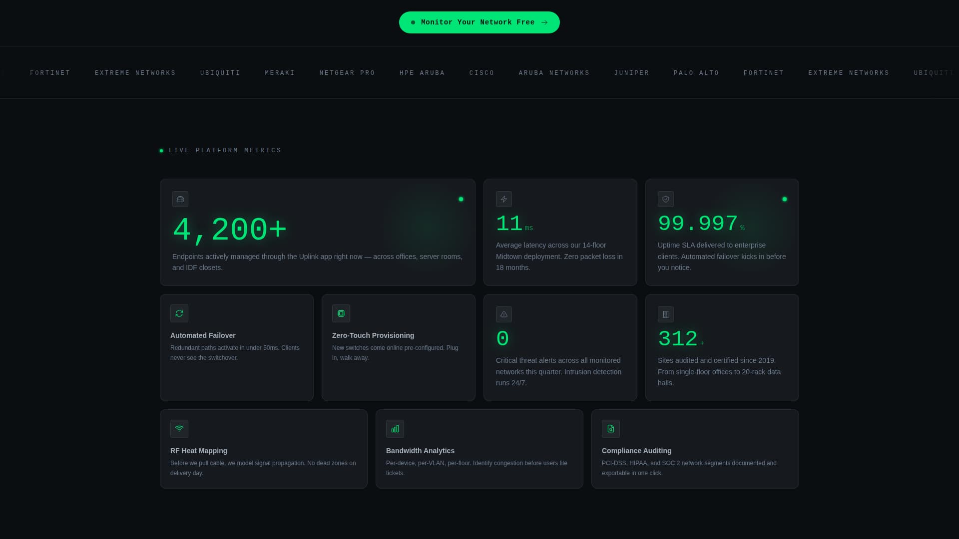 Uplink - Powerful Networking Landing Page Template