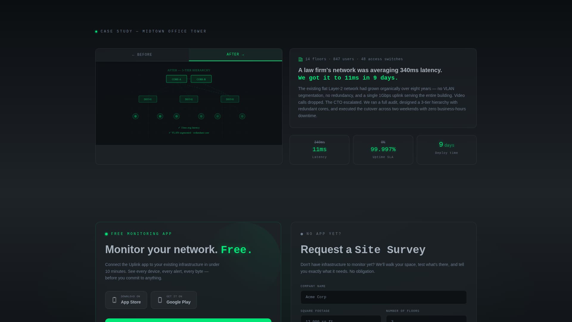 Uplink - Powerful Networking Landing Page Template