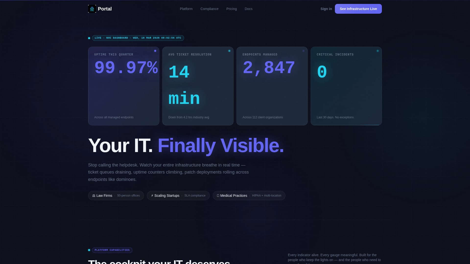 Portal - Powerful IT Services Landing Page Template
