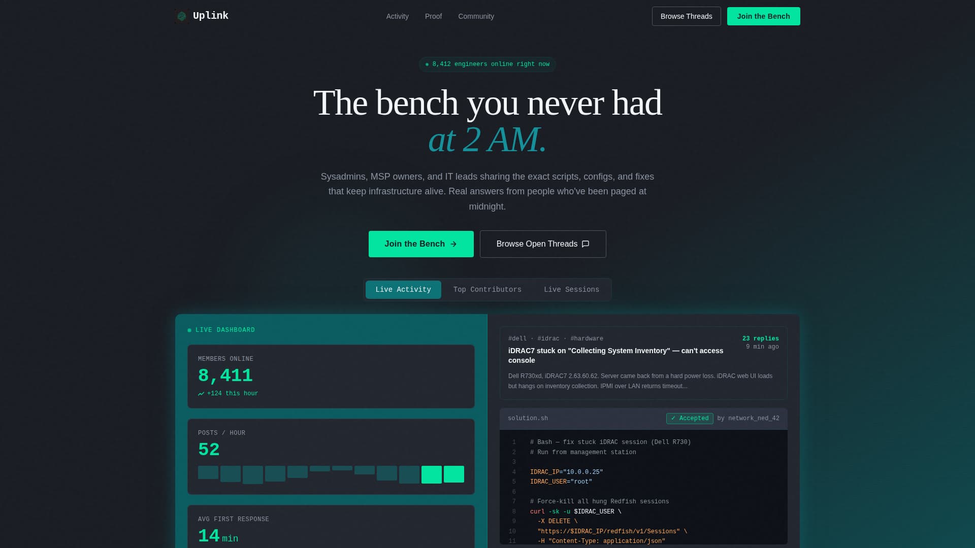Uplink - Dynamic Itservices Landing Page Template