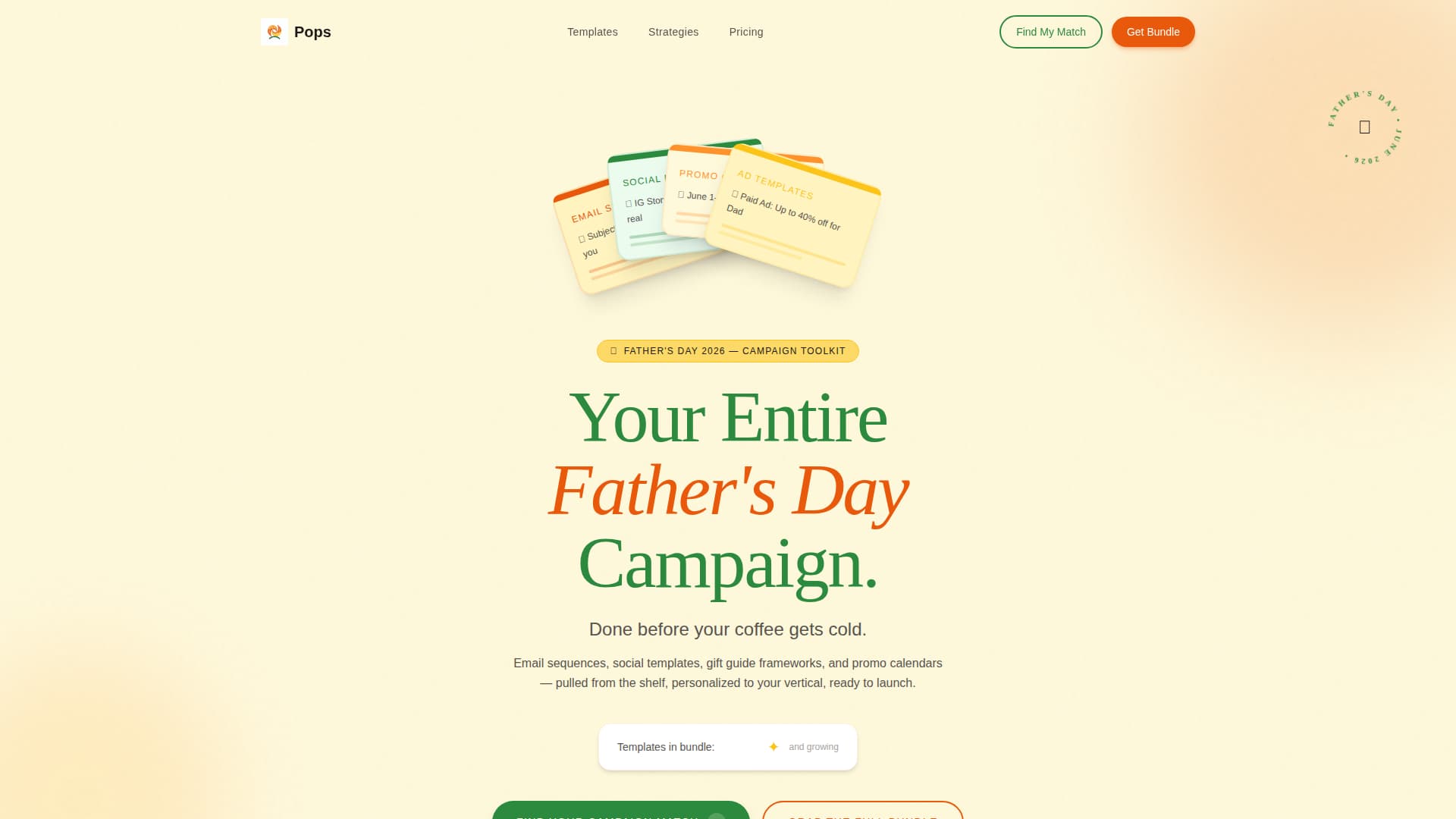 Pops - Seasonal Ecommerce Landing Page Template