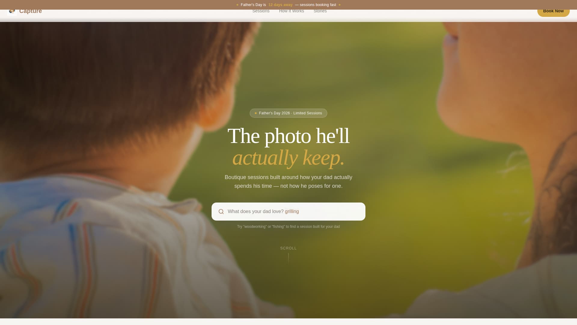 Lens — Warmth Portrait Photography Landing Page Template
