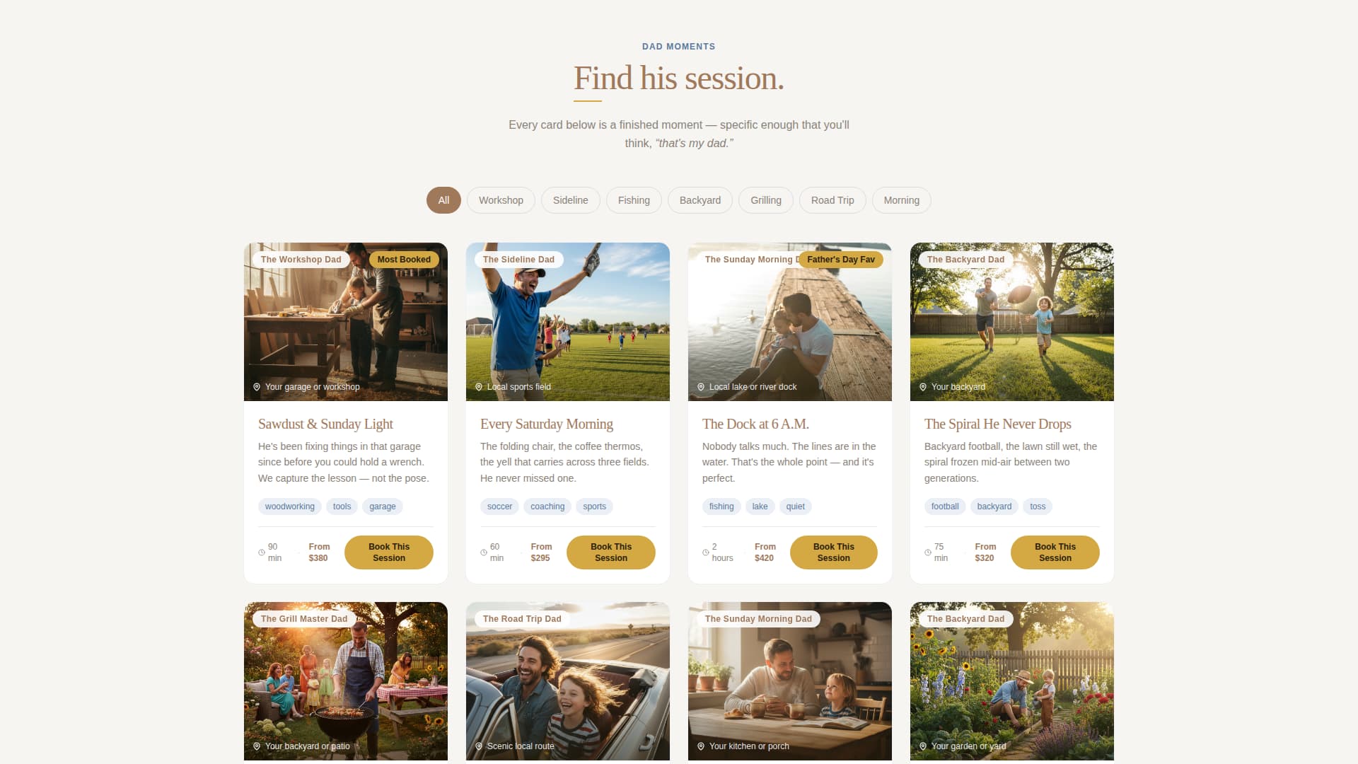 Lens — Warmth Portrait Photography Landing Page Template