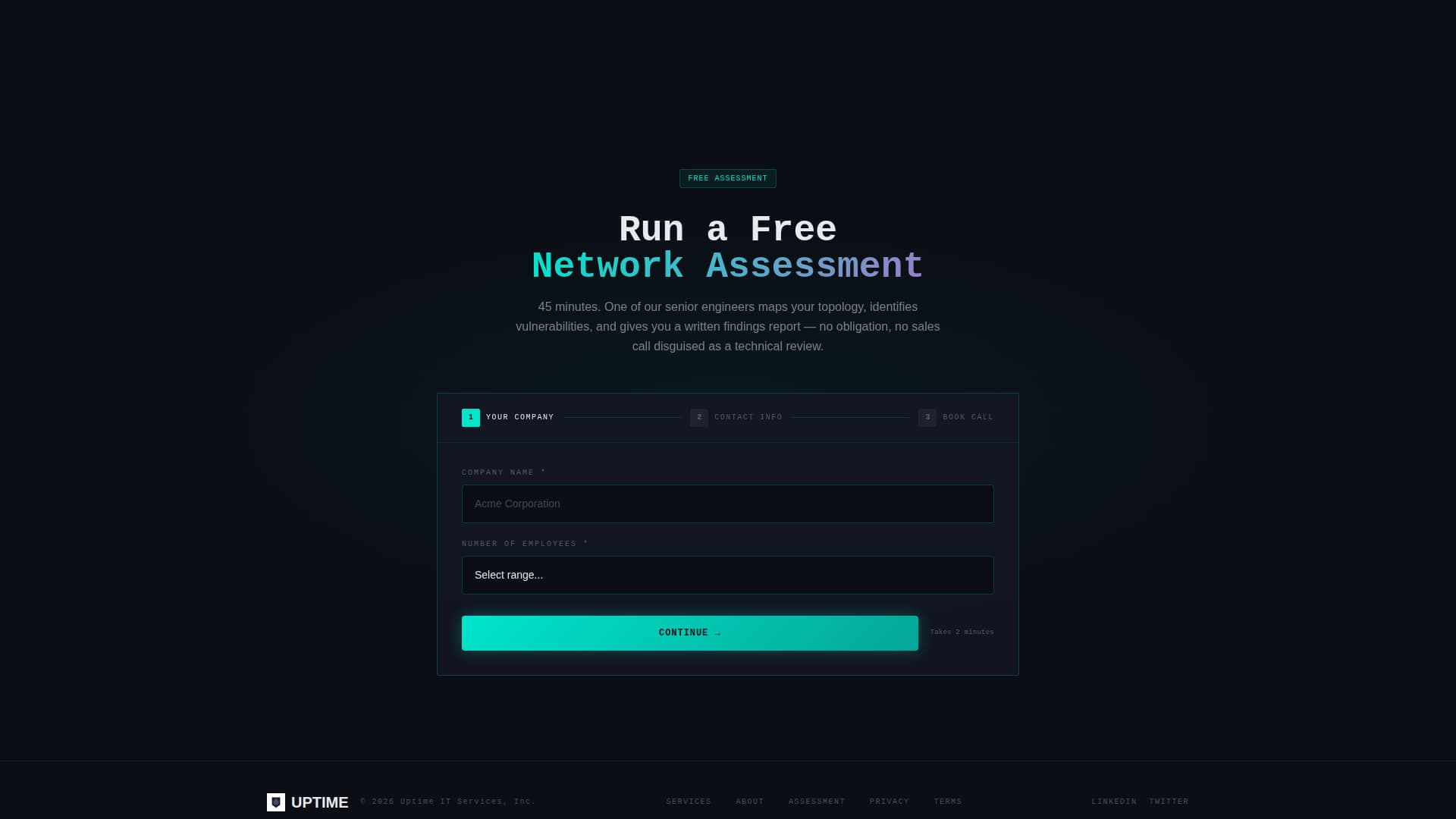 Nexus — Managed Technology Services Landing Page Template