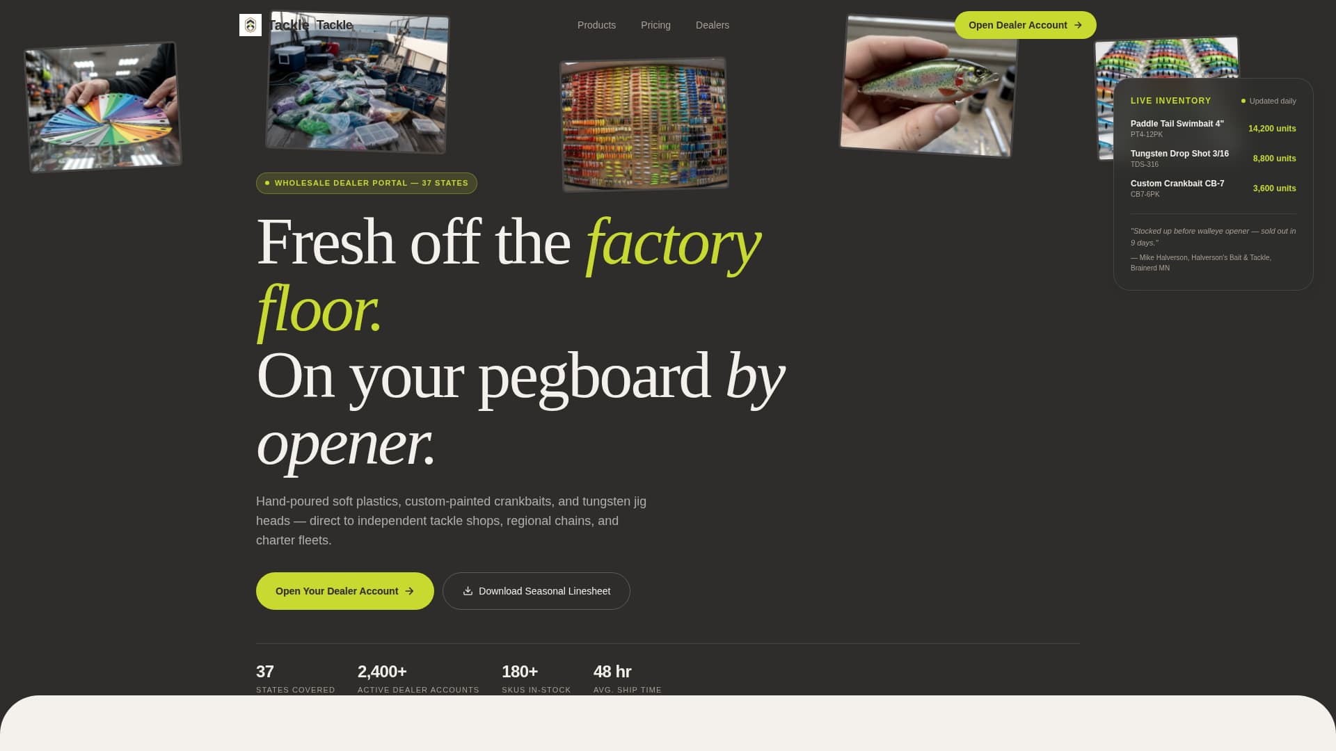 Fishing Lures & Tackle Store Specialist Professional Website Template