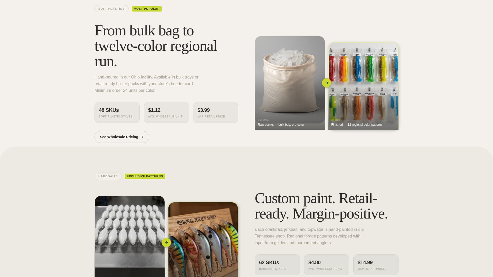 Fishing Lures & Tackle Store Specialist Professional Website Template