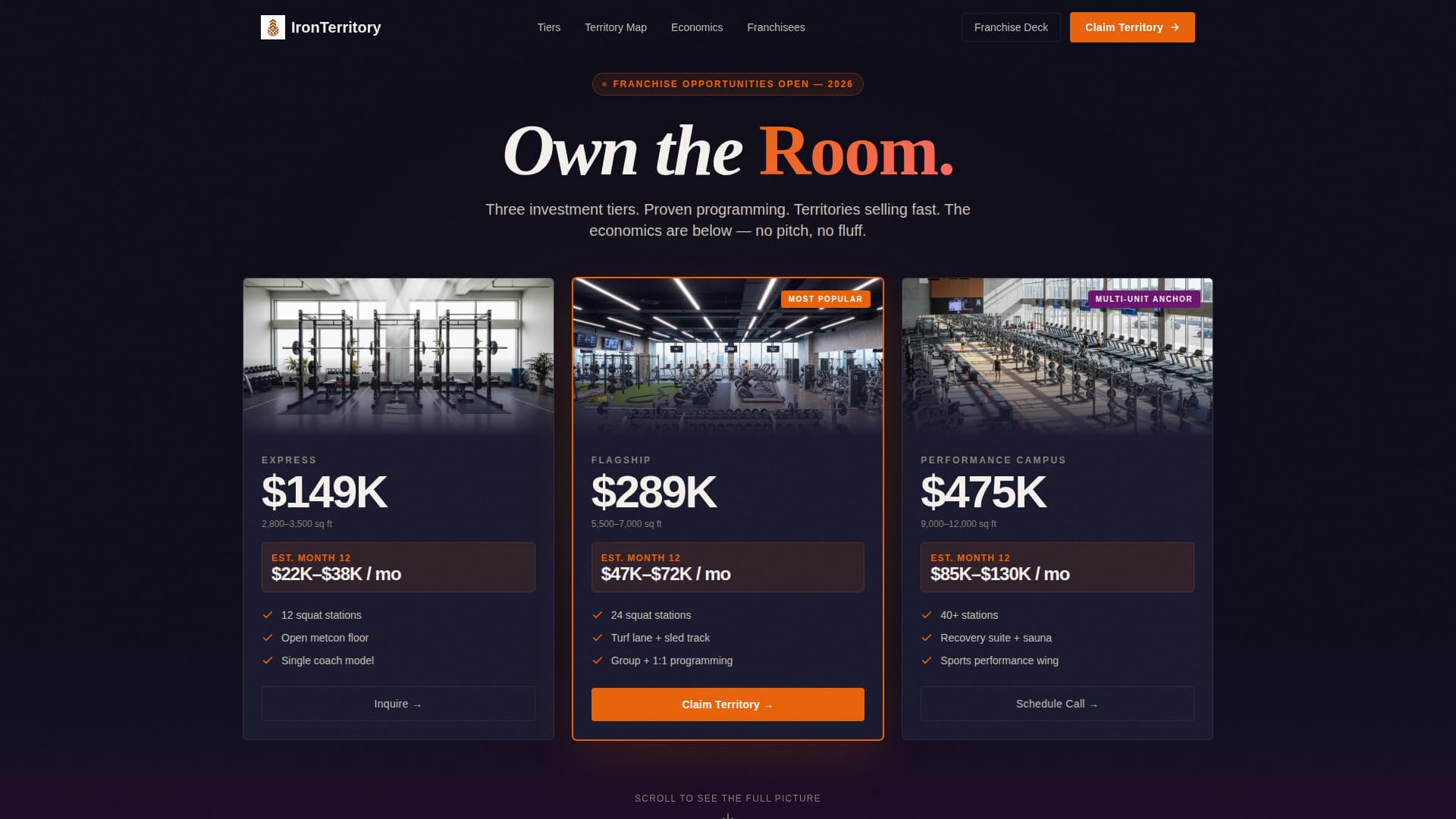 Franchise Business Pricing Website Template