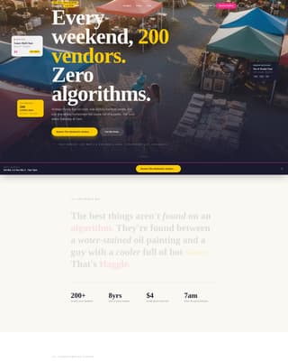 Barter — Dynamic Vintage Market Landing Page Template