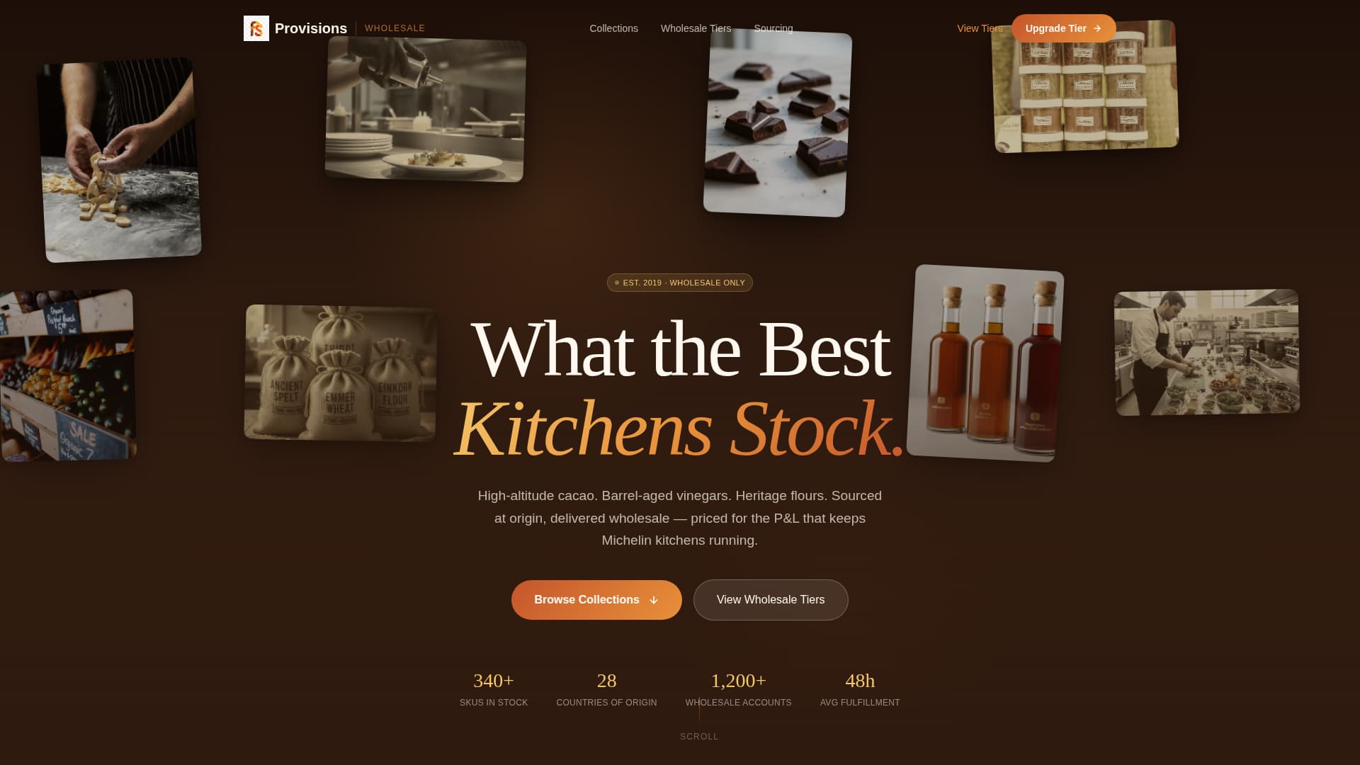 Provisions - Premium Wholesale Landing Page Template