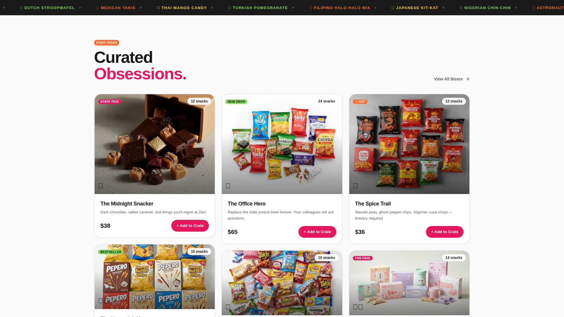 Munch - Irresistible Snackbox Landing Page Template