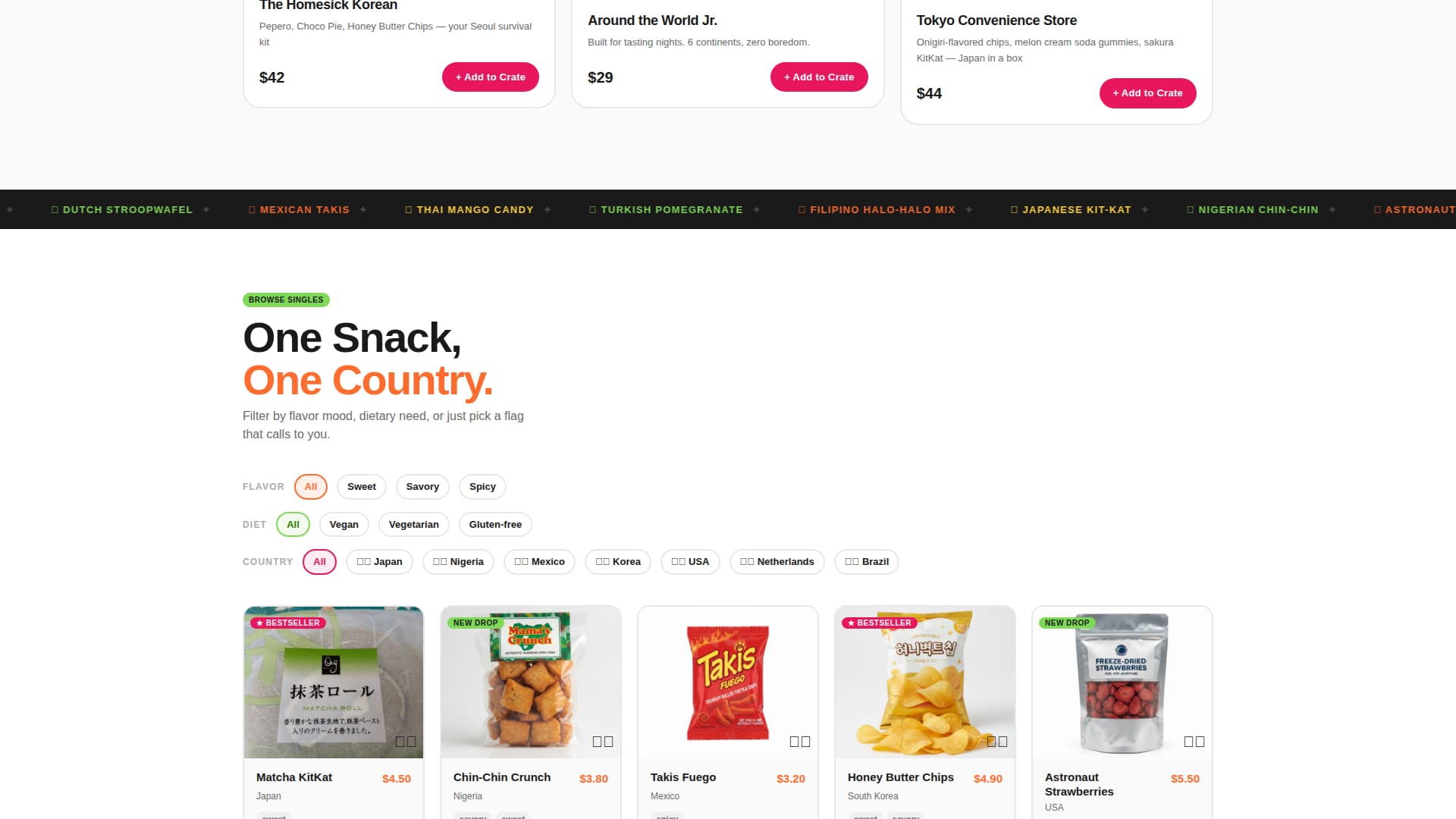 Munch - Irresistible Snackbox Landing Page Template