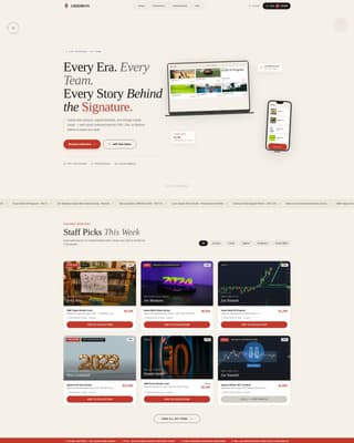 Gridiron - Authentic Memorabilia Landing Page Template
