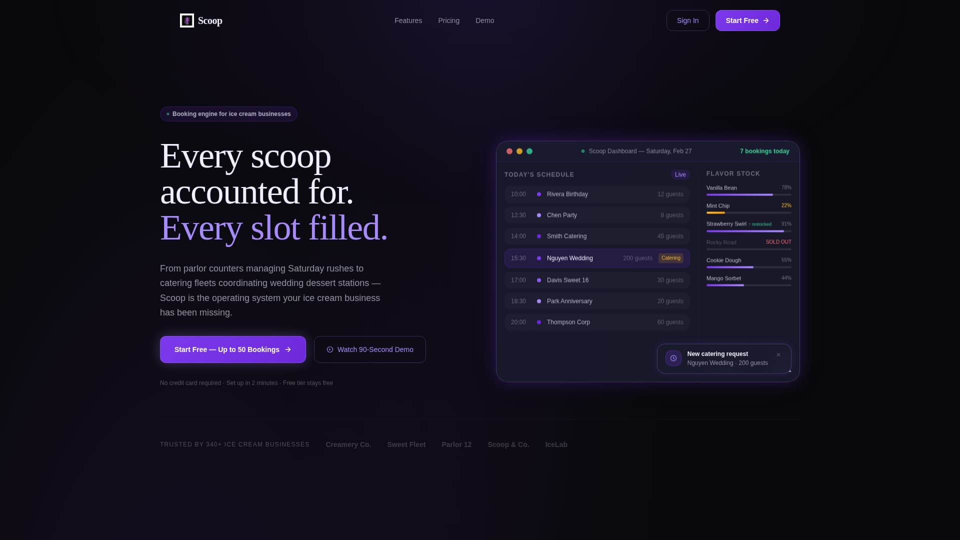 Scoop - Effortless Booking Landing Page Template