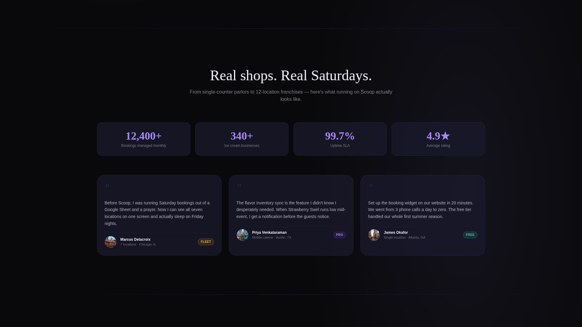 Scoop - Effortless Booking Landing Page Template