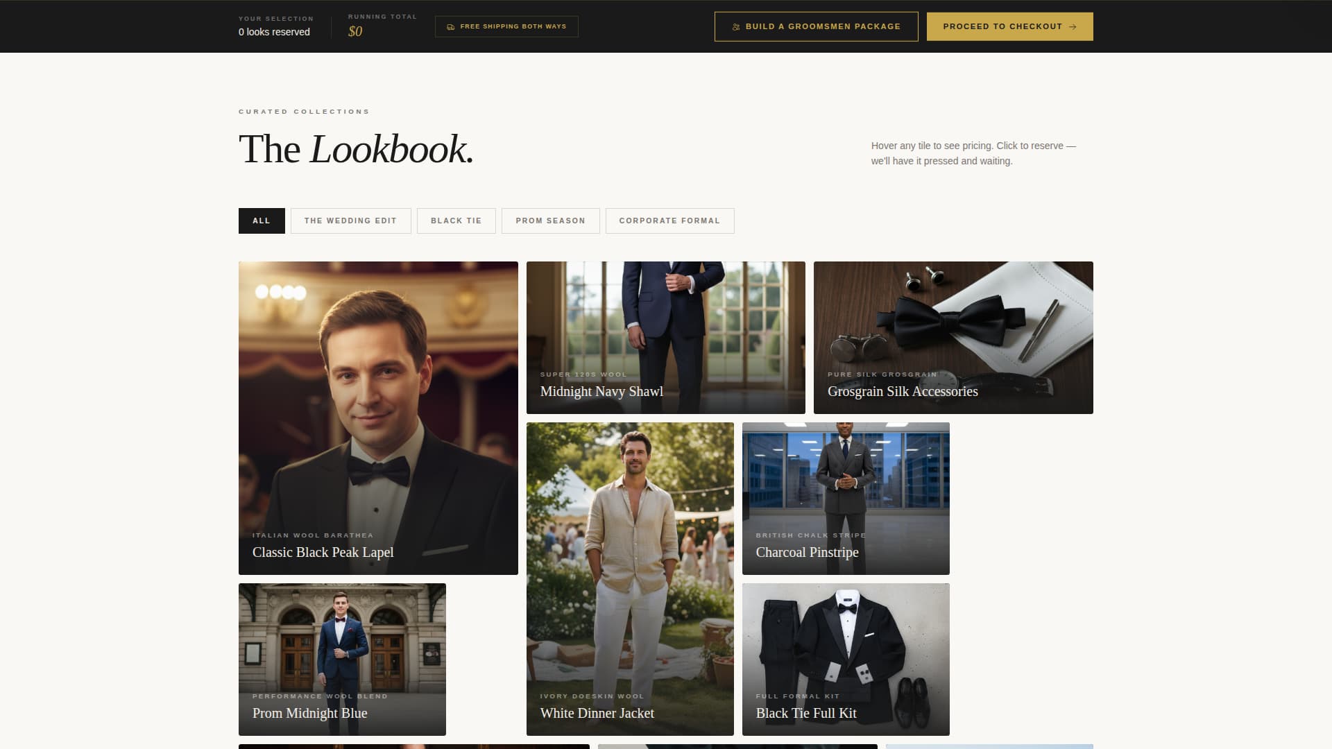 Lapel - Elegant Formalwear Landing Page Template