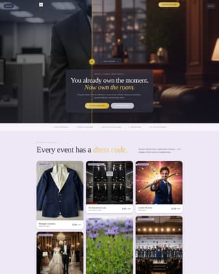 Drape - Elegant Formalwear Landing Page Template