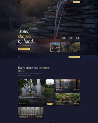 Cascade - Curated Fountain Landing Page Template