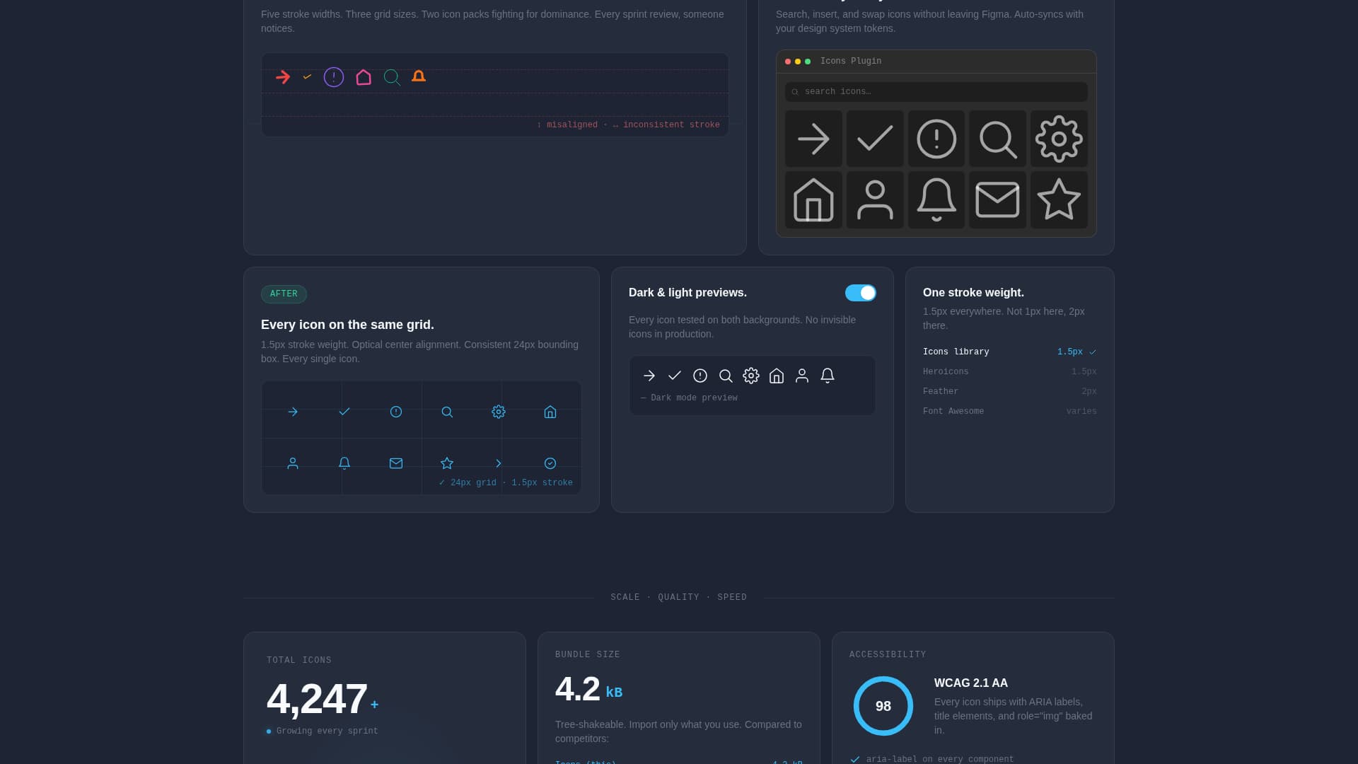 Iconvault - Searchable Designsystem Landing Page Template